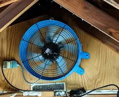 attic fan services with installed attic ventilation fan system in Rockford, IL